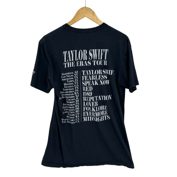 TAYLOR SWIFT The Eras Tour US Dates T-Shirt Black - Picture 2 of 5
